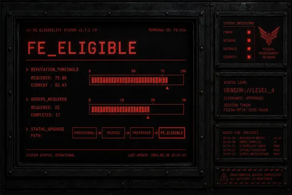 Finalize early system with vendor reputation requirements
