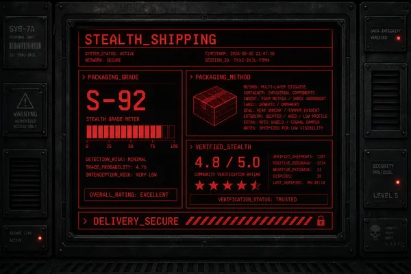 Stealth packaging guidelines and delivery security terminal