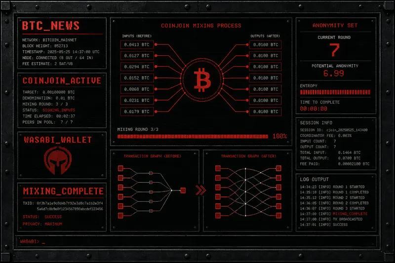 Bitcoin Wasabi Wallet coinjoin privacy update